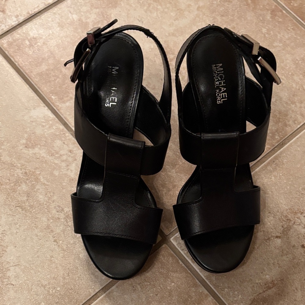 Michael Kors Black Strappy Heels